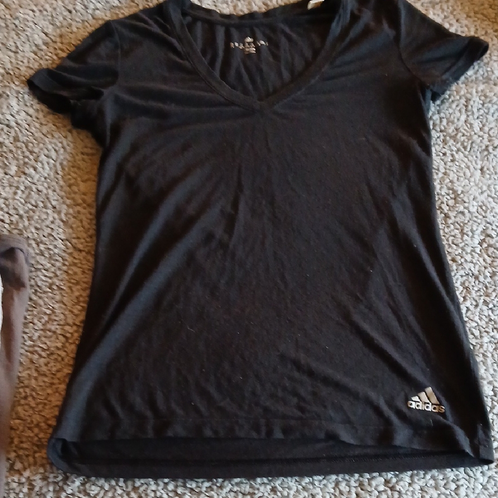 Adidas Women's Black V-Neck Top